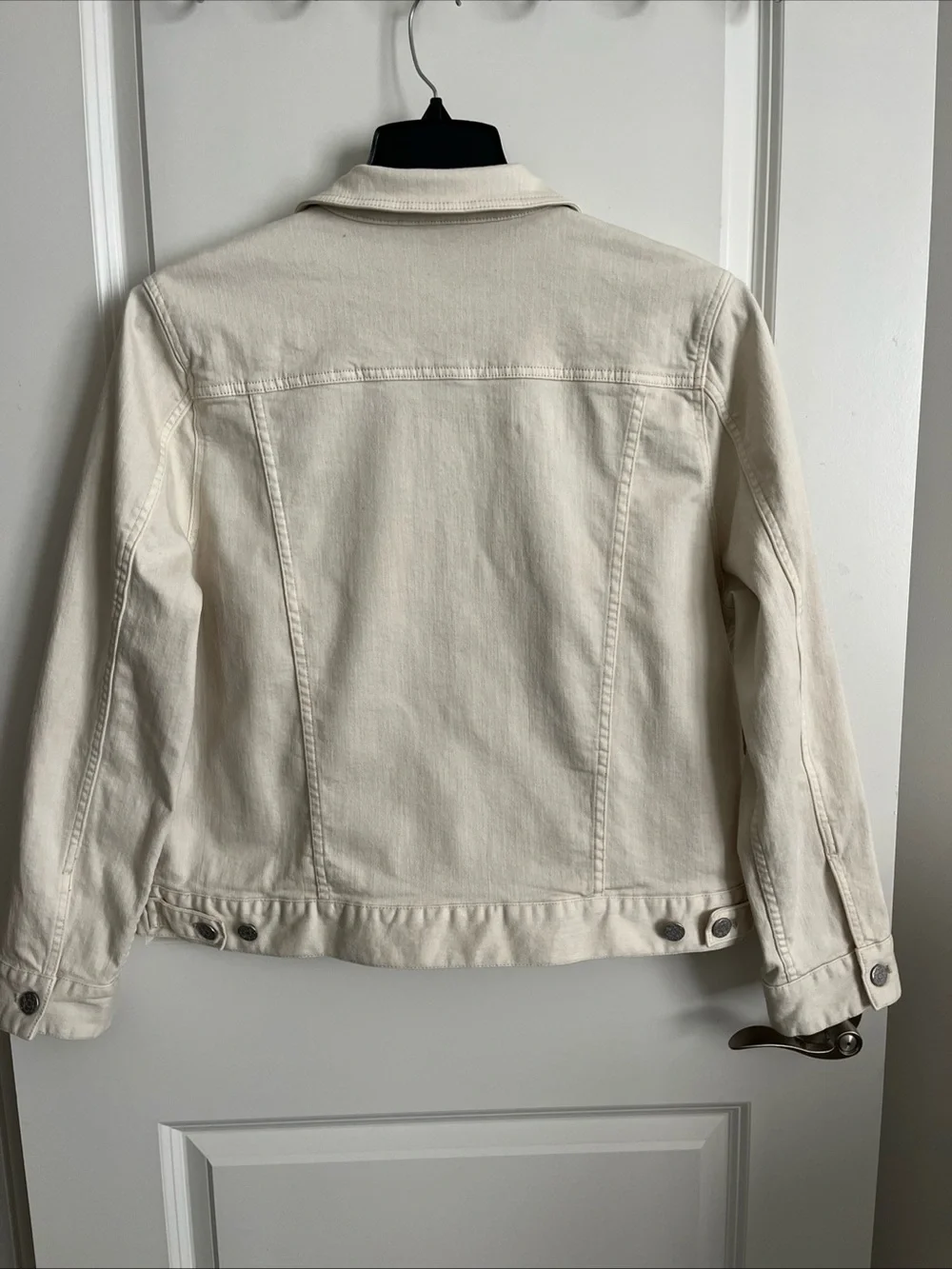 Soft Surroundings Cream Denim Jean Jacket EUC